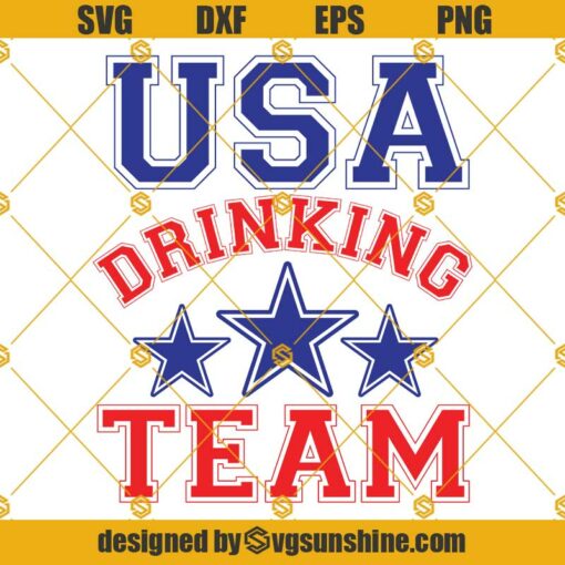 USA Drinking Team SVG, Funny 4th Of July SVG, Drinking SVG, 4th Of July Party SVG, Merica SVG