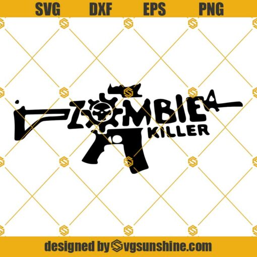 Zombie Killer Gun SVG Cut File For Silhouette, Cricut, Cameo Instant File Download