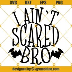 Boy Halloween svg, I Ain't Scared Bro svg, Boys Halloween Shirt svg file, Toddler Halloween Cut File, Fall svg