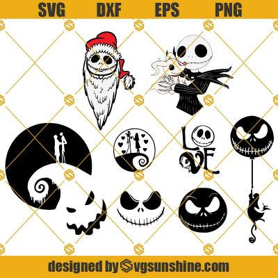 Jack Skellington Nightmare Before Christmas SVG PNG DXF EPS Cut Files