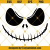 Jack Skellington Face SVG PNG DXF EPS, Nightmare Before Christmas SVG