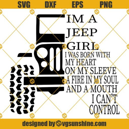 Jeep Girl SVG PNG DXF EPS, Jeep SVG, Jeep Girl Cut Files Vector Clipart Cricut Silhouette