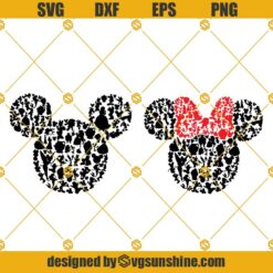 Mickey Minnie Mouse Head SVG, Disney Mickey Ears SVG, Mickey Head SVG, Minnie Head SVG