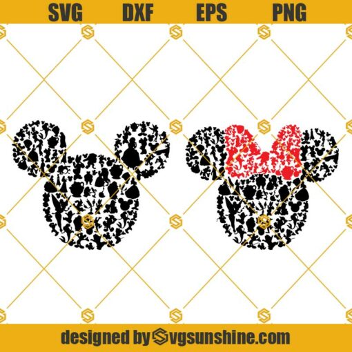 Mickey Minnie Mouse Head SVG