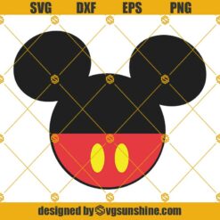 Mickey Mouse Head SVG, Layered Mickey Mouse SVG PNG DXF EPS