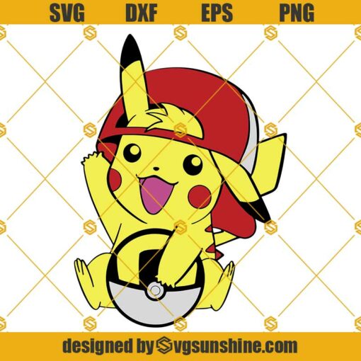Pikachu SVG PNG DXF EPS, Pokemon SVG, Pikachu Cut Files Vector Clipart Cricut Silhouette
