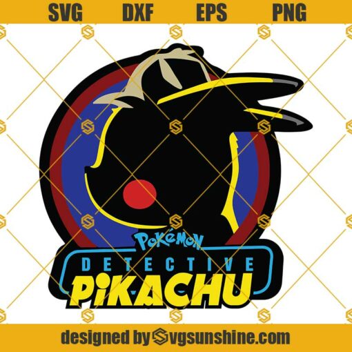Pokemon Pikachu SVG PNG, Detective Pikachu SVG Vector, Pikachu SVG Layers