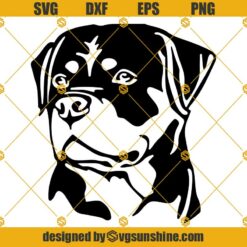 Rottweiler Dog SVG, Rottweiler Dog Cut File For Silhouette Cricut Cameo