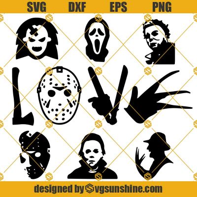 Horror Bundle SVG, Love Horror SVG, Scary Movies Halloween SVG