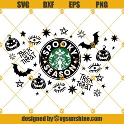 Halloween Wrap For Starbucks Cold Cup SVG