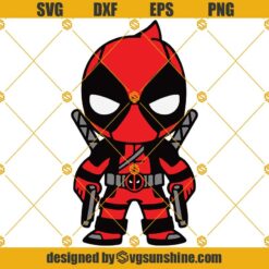 Deadpool Layered SVG, Deadpool SVG PNG DXF EPS Cut Files