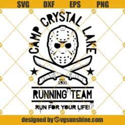 Camp Crystal Lake Running Team SVG, Friday the 13th SVG, Jason Vorhees SVG