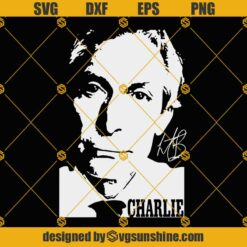 Charlie Watts SVG PNG DXF EPS Cut Files Vector Clipart Cricut