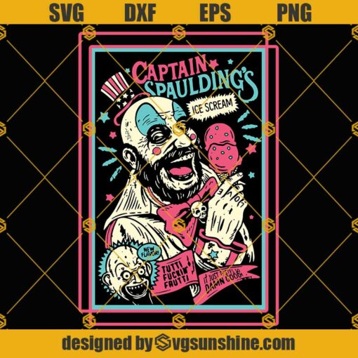 Captain Spaulding SVG, Horror Halloween SVG PNG DXF EPS