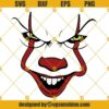 Pennywise Face SVG IT SVG Clown SVG, Halloween SVG