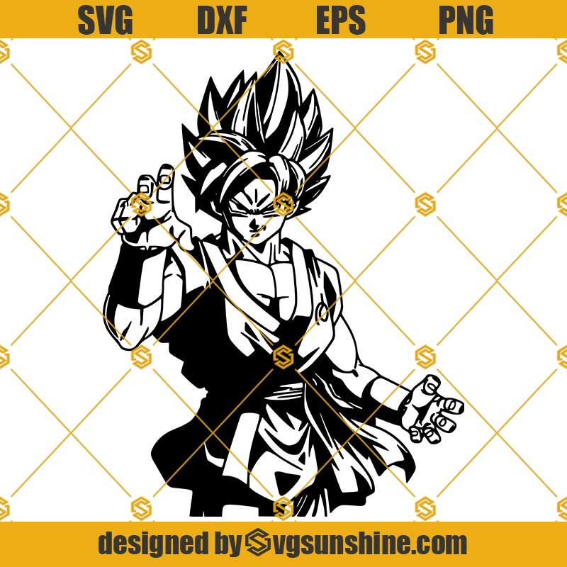 Dragon Ball Z Svg, Dxf, Eps, Png, Clipart, Silhouette and Cutfiles #1