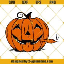 Smoking Pumpkin SVG, Weed Pumpkin SVG, Weed SVG, Cannabis SVG, Marijuana SVG, Halloween SVG, Jack O'Lantern Smoke Weed Joint, Stoned SVG