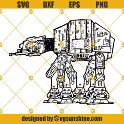 Star Wars Imperial ATAT SVG Silhouette Cricut, AT AT Walker SVG