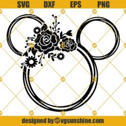 Flower And Garden Minnie Svg, Mickey Mouse Head Svg