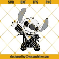 Stitch Jack Skellington SVG, Halloween SVG DXF EPS PNG, Nightmare Before Christmas Cricut , silhouette