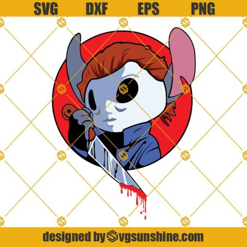 Stitch Michael Myers SVG PNG DXF EPS Cricut Silhouette