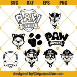 Paw Patrol SVG, Paw Patrol Bundle, Paw Patrol Vector, Paw Patrol Silhouette