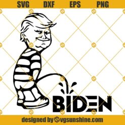 Trump Peeing on Biden SVG, Trump Peeing SVG, Trump Pissing on Biden SVG, Fuck Biden SVG