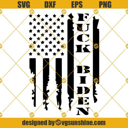 FUCK BIDEN SVG, Distressed USA Flag SVG