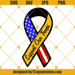 Support Our Troops Ribbon SVG