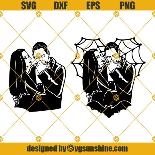 The Addams Family SVG Gomez Addams And Morticia SVG, Couples Halloween SVG