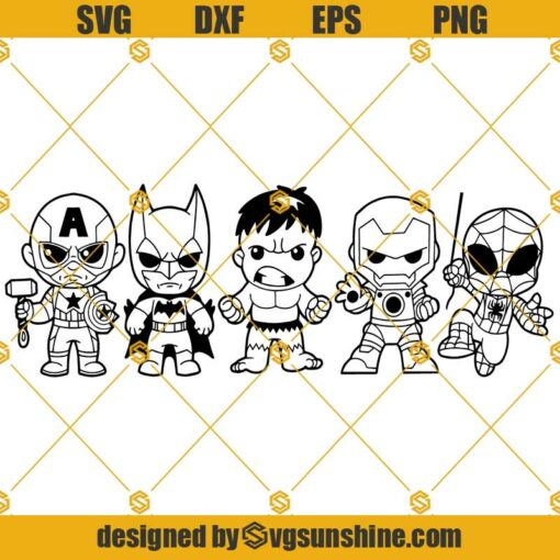 Friends Superheros SVG, Superheros SVG PNG DXF EPS Cricut