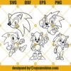 Sonic SVG, Sonic The Hedgehog SVG, Black And White SVG
