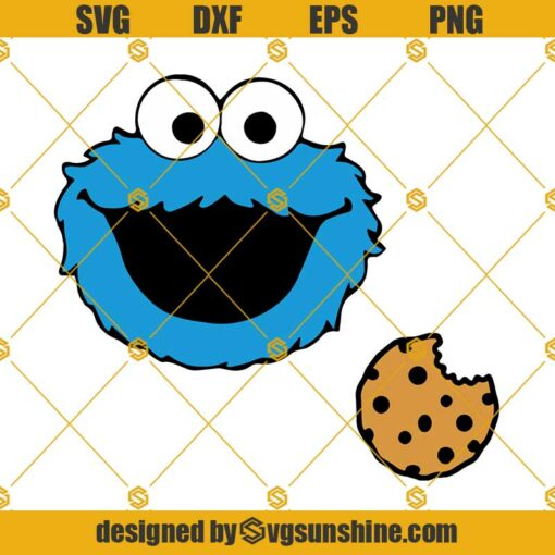 Cookie Monster SVG Cookie Monster Cricut, Elmo SVG, Cookie SVG