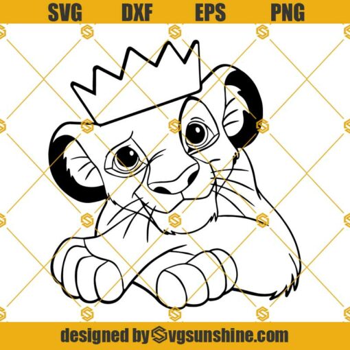 Simba SVG PNG DXF EPS Cut Files Vector Clipart Cricut Silhouette
