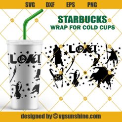 Loki Starbucks Full Wrap SVG, Loki Starbucks Cold Cup SVG, Loki SVG