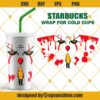 It Movie Pennywise SVG Starbucks Cup SVG, Full Wrap Starbucks Halloween Horror Clown Cold Cup SVG