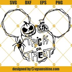 Trick Or Treat Mickey Head Halloween SVG, Trick Or Treat SVG, Mickey Ears SVG