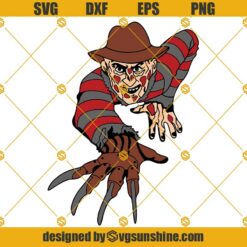 Freddy Krueger Layered SVG, Horror Movie Characters SVG, Halloween SVG