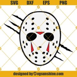 Jason Mask SVG, Jason Voorhees Cricut SVG, Clipart, Layered SVG, Files for Cricut Silhouette, Horror Movie SVG