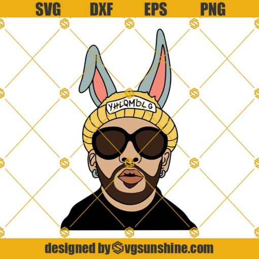 Bad Bunny SVG PNG DXF EPS, Bad Bunny Layered SVG Cricut Silhouette