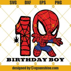 5th Birthday SVG, Happy Birthday Spiderman SVG, Birthday Boy SVG