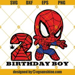 1st Birthday SVG, Birthday Boy SVG, Spiderman Birthday SVG, Happy Birthday Spiderman SVG