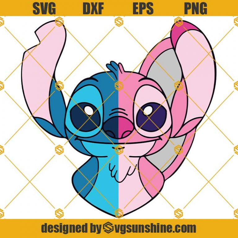 Stitch and Angel SVG Stitch Love SVG, Stitch SVG, Lilo and Stitch SVG ...