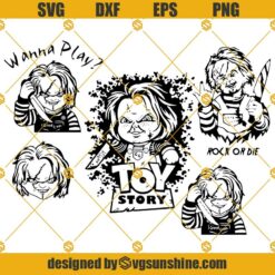 Chucky SVG Bundle, Chucky Child's Play SVG, Chucky Toy Story SVG Bundle Pack Cut Files
