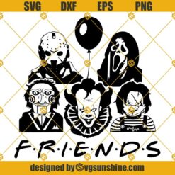 Friends Horror Movie SVG, Horror Team SVG, Halloween Friends SVG, Halloween SVG