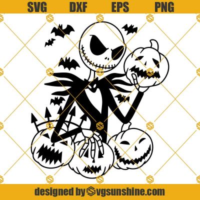 Jack Skellington Svg, Jack Skellington Silhouette, Jack Skellington Cut 