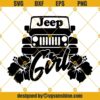 Jeep Girl SVG, Jeep Flower SVG, Jeep SVG Cricut Silhouette