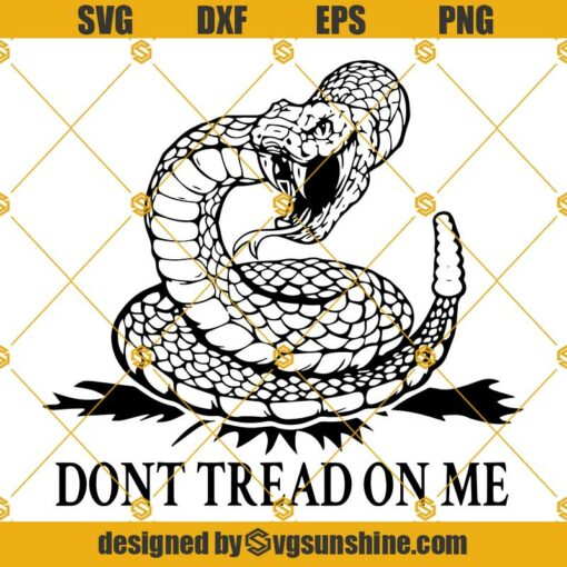 Dont Tread On Me SVG New Gadsden Snake SVG