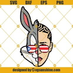 BAD BUNNY SVG, Puerto Rico Sunglasses SVG, El Conejo Malo SVG Layered Cut files