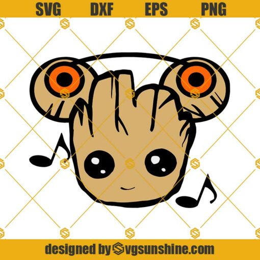 Groot SVG Mickey Head SVG, Marvel Avengers SVG, Mickey Mouse Ears SVG, I am Groot SVG